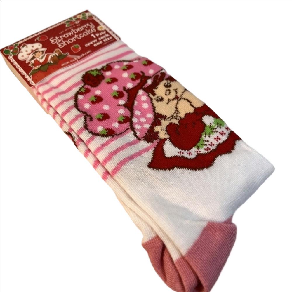 4/$25 Strawberry Shortcake Character Socks Fun Novelty Socks New